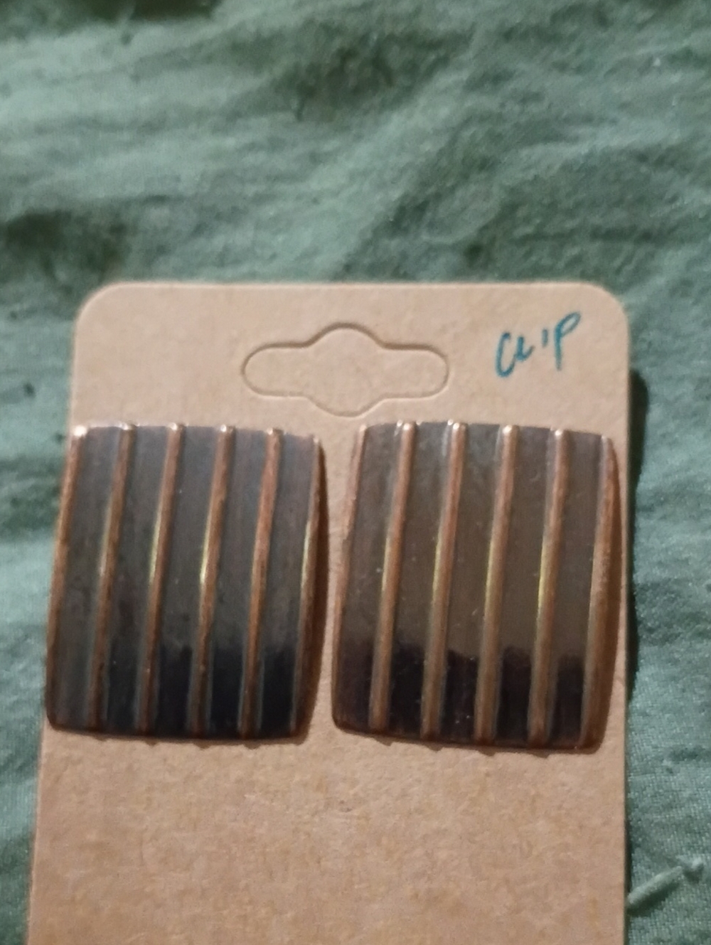 Women's Square Clip On Earrings